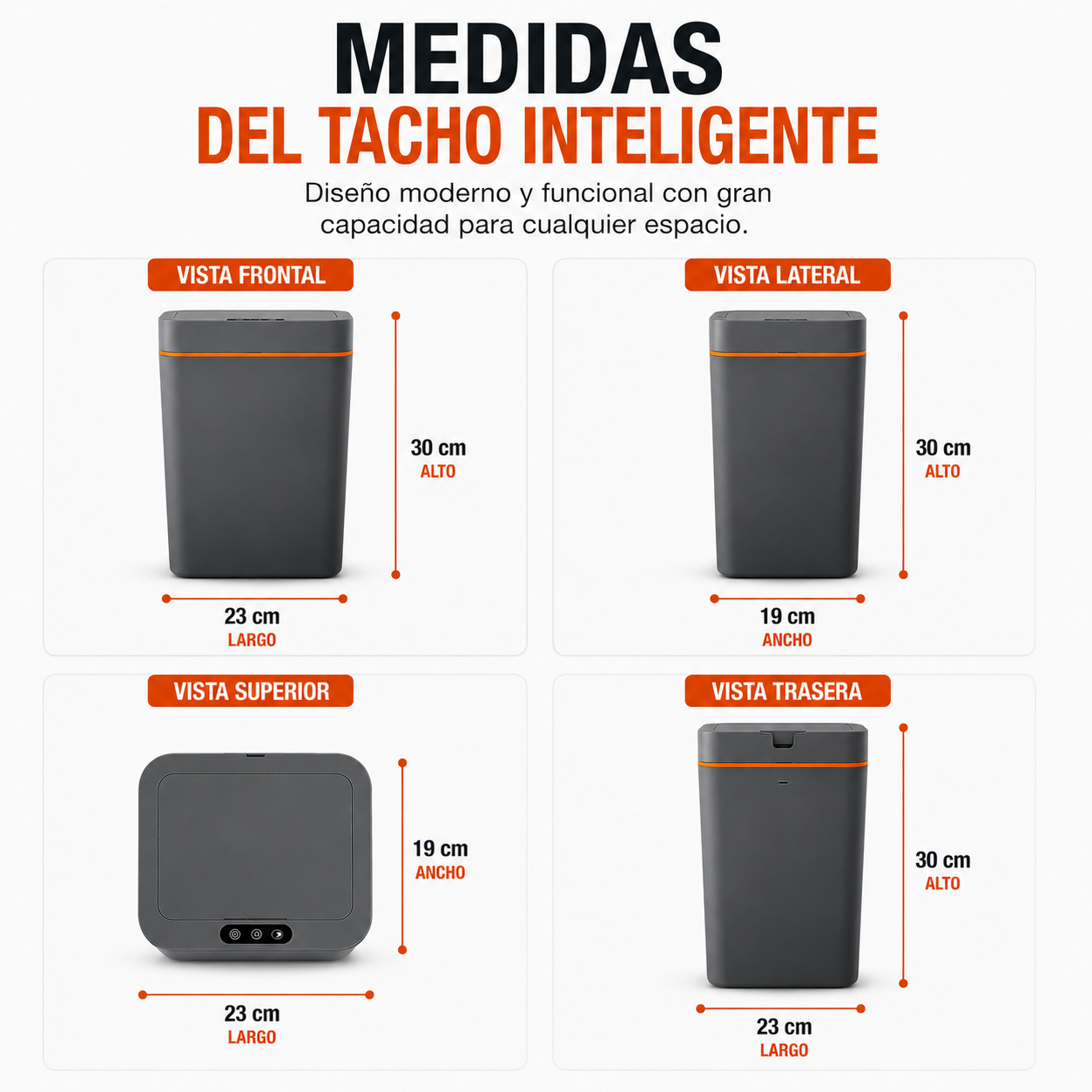Tacho Inteligente con Sensor "CleanTouch"
